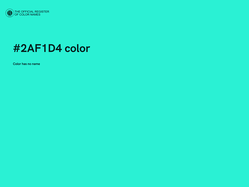 #2AF1D4 color image