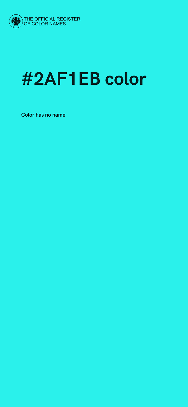 #2AF1EB color image