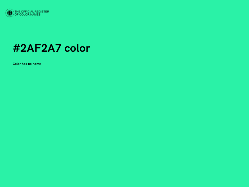 #2AF2A7 color image