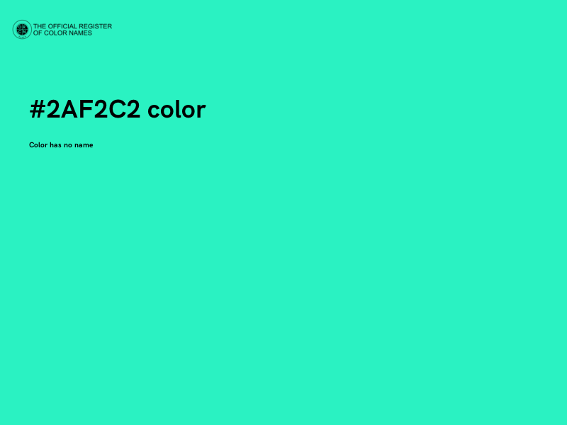 #2AF2C2 color image