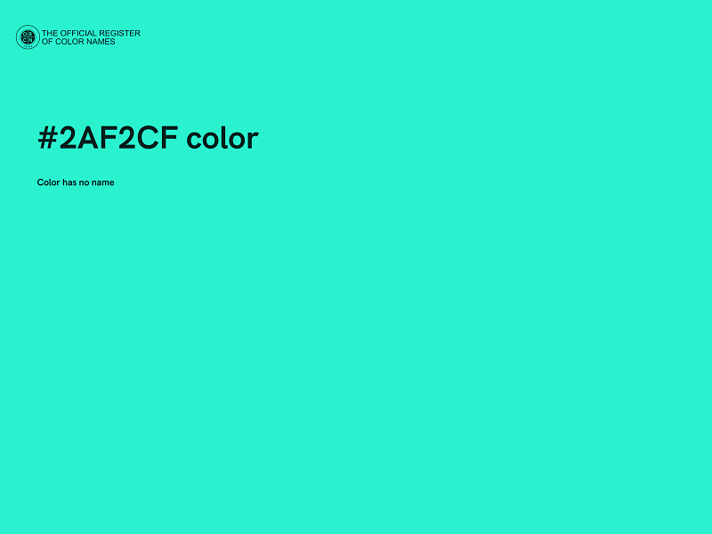 #2AF2CF color image