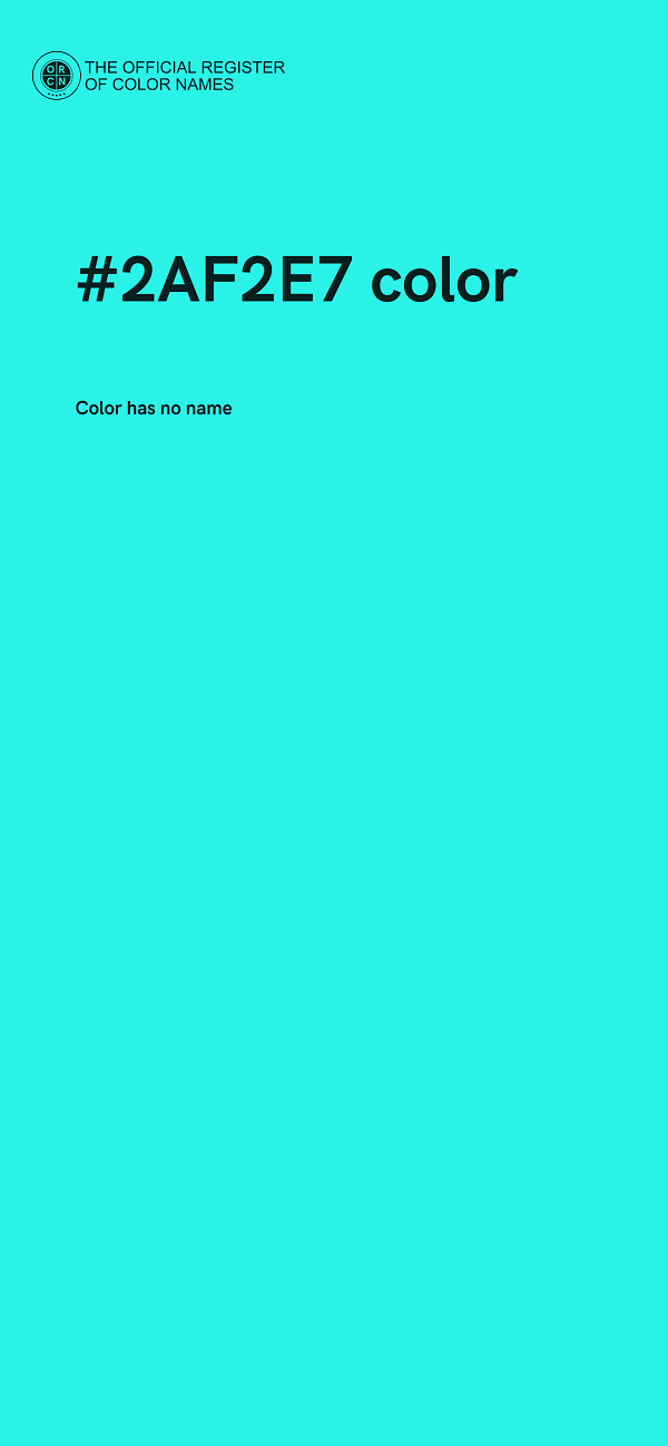 #2AF2E7 color image