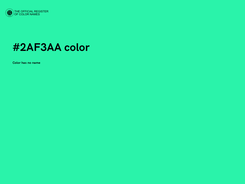 #2AF3AA color image