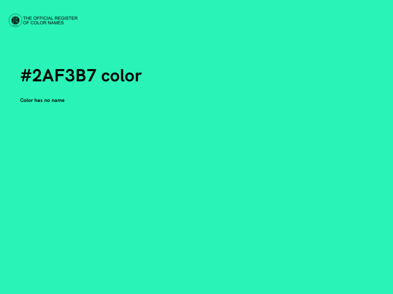 #2AF3B7 color image