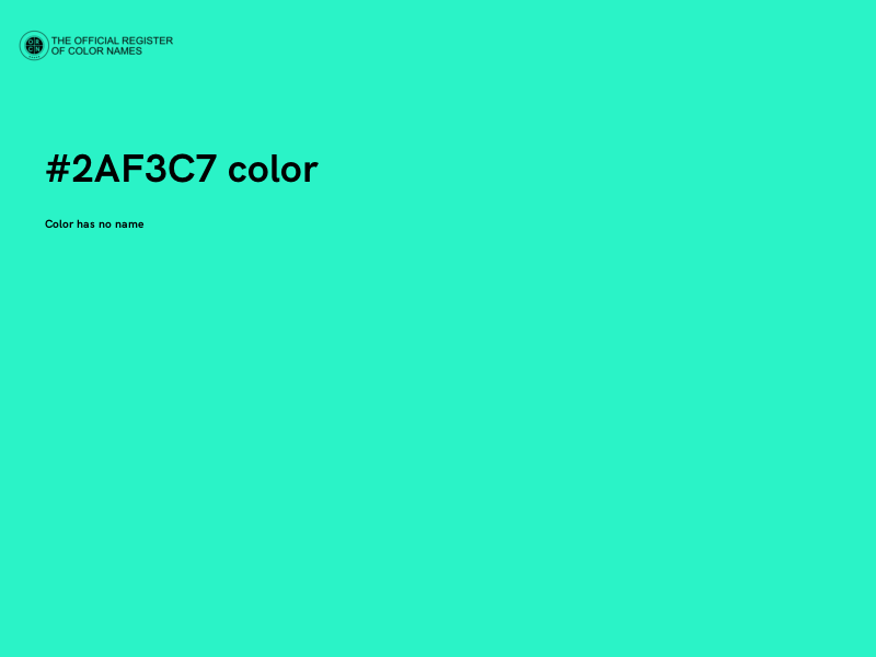 #2AF3C7 color image