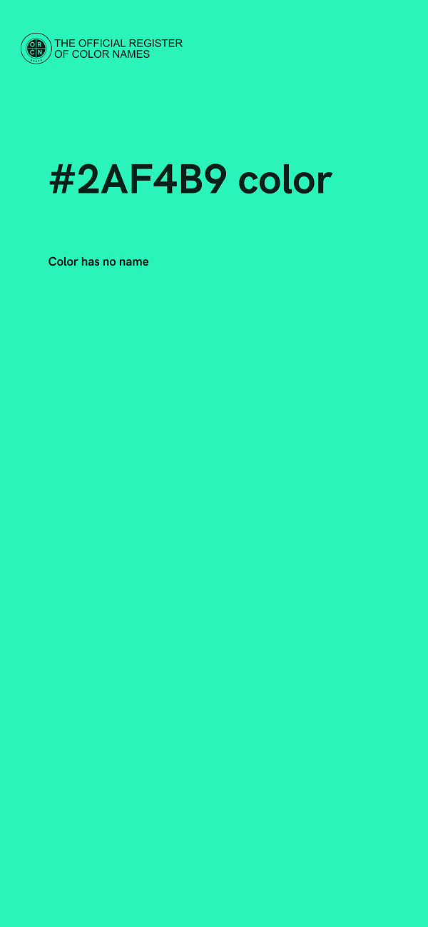 #2AF4B9 color image