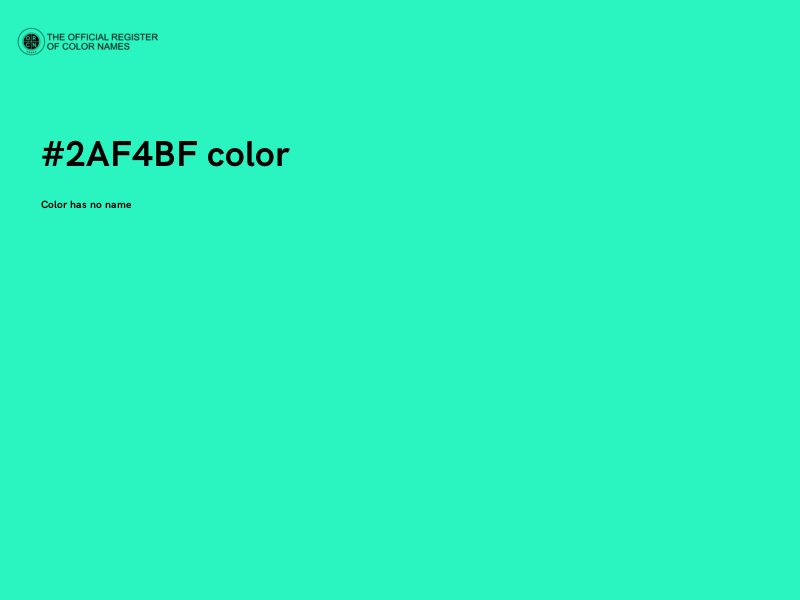 #2AF4BF color image