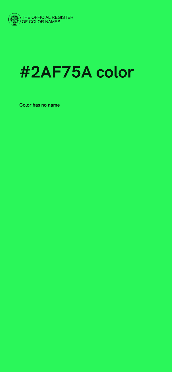 #2AF75A color image