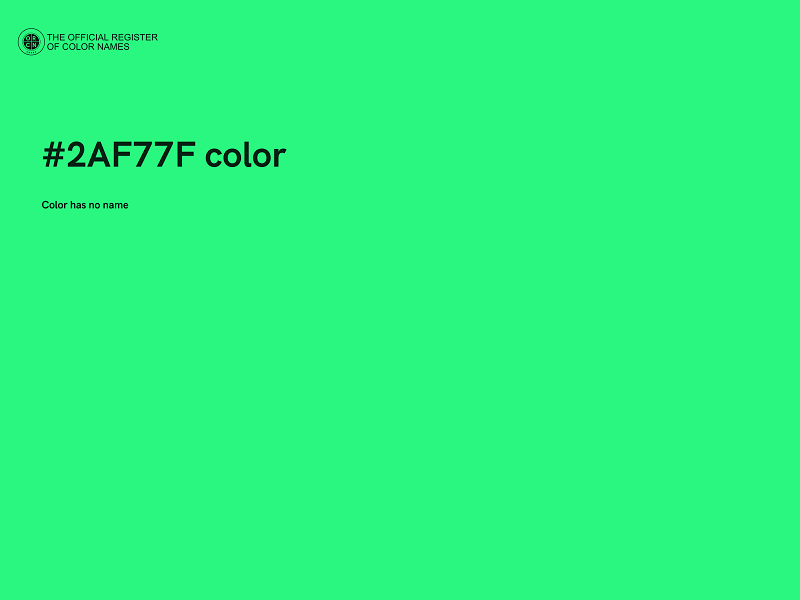 #2AF77F color image