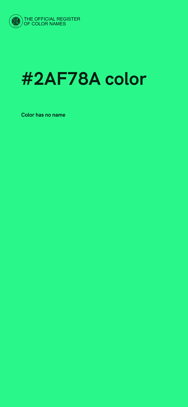 #2AF78A color image