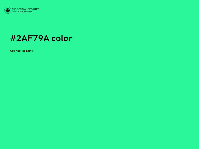 #2AF79A color image