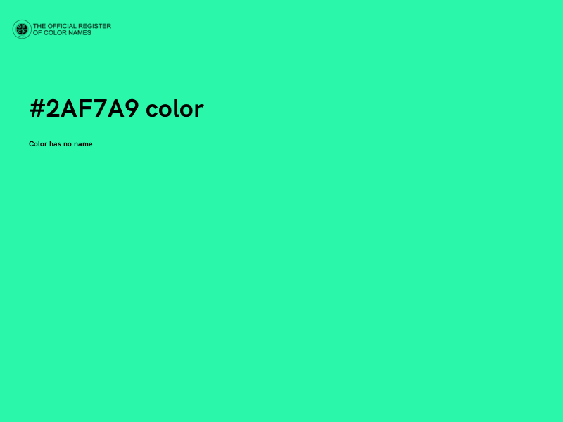 #2AF7A9 color image
