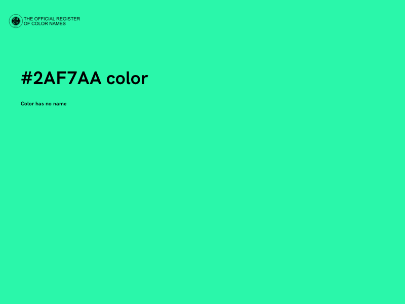 #2AF7AA color image
