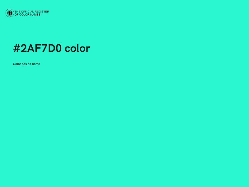 #2AF7D0 color image