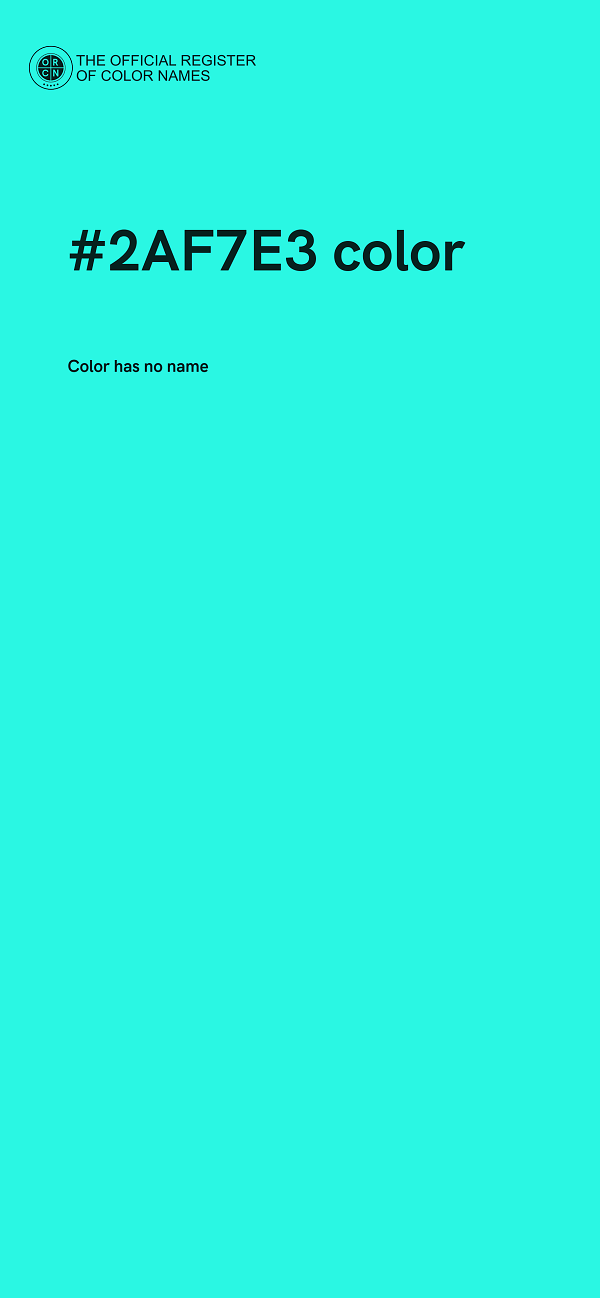 #2AF7E3 color image