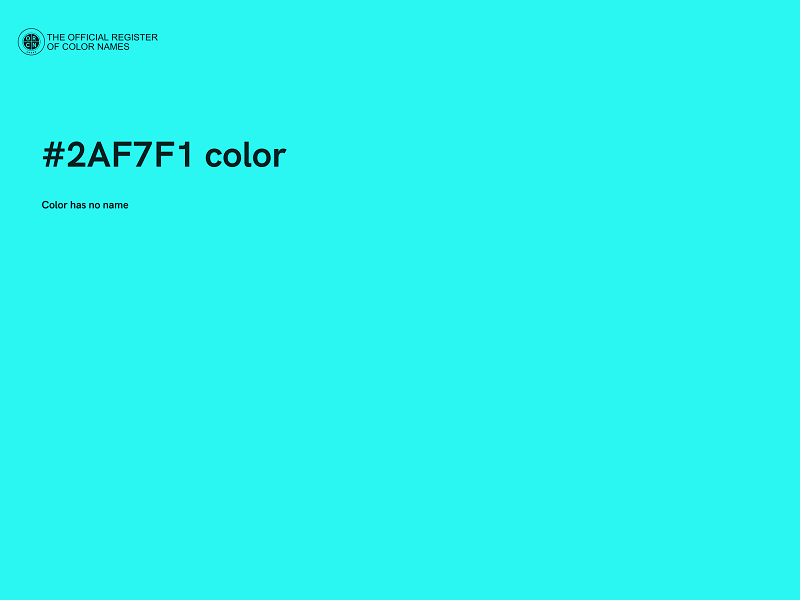#2AF7F1 color image