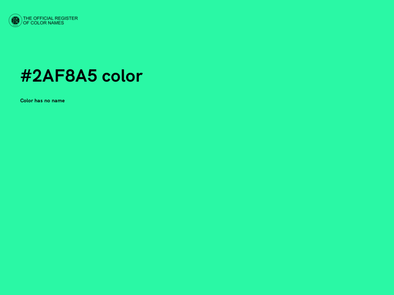 #2AF8A5 color image