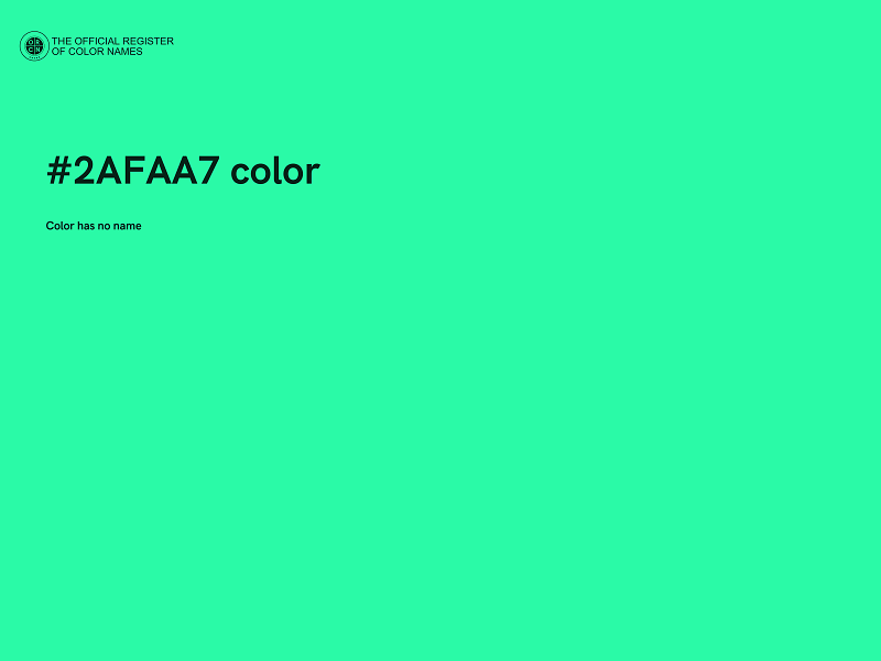 #2AFAA7 color image