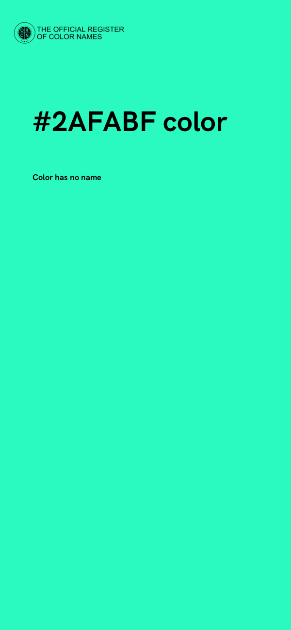 #2AFABF color image