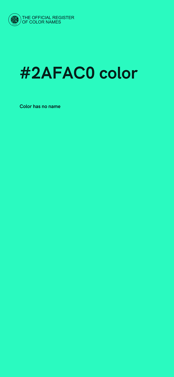 #2AFAC0 color image