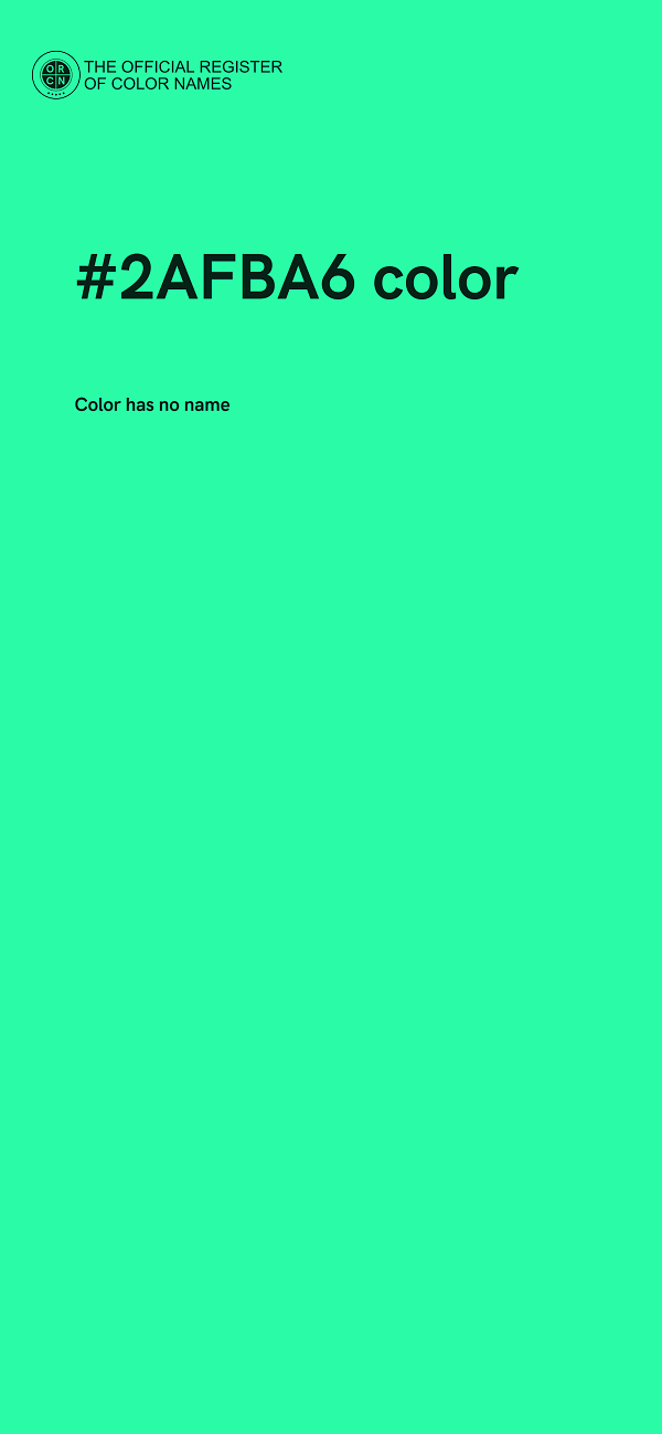 #2AFBA6 color image