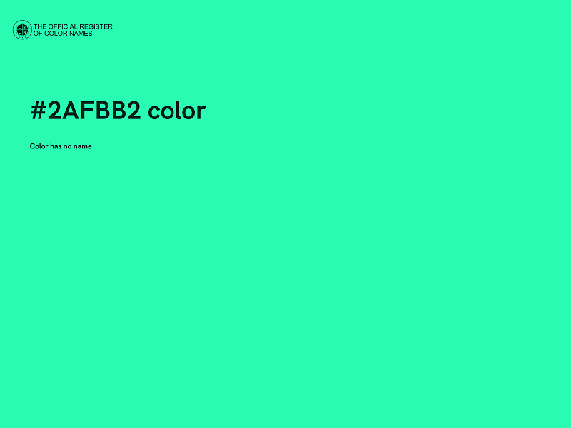 #2AFBB2 color image