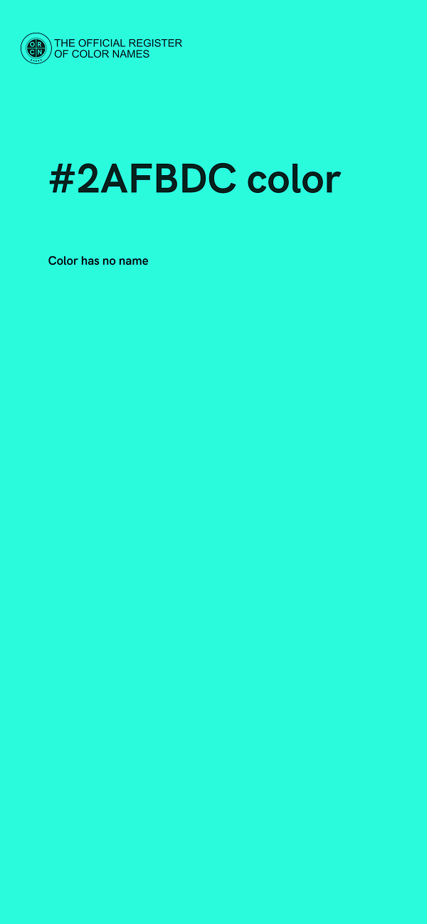 #2AFBDC color image