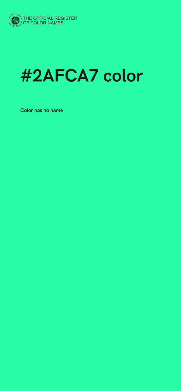 #2AFCA7 color image