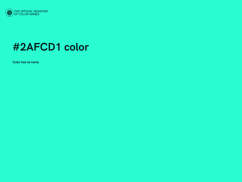 #2AFCD1 color image