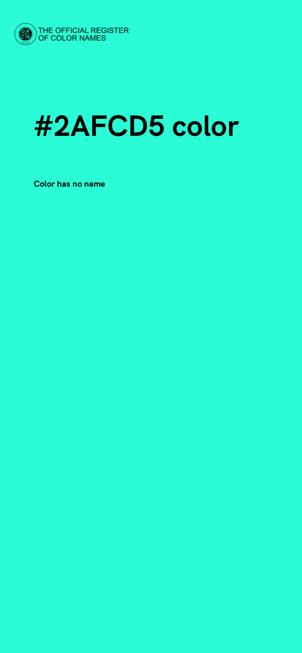 #2AFCD5 color image