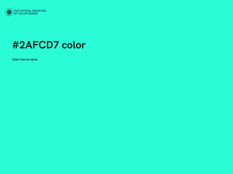 #2AFCD7 color image