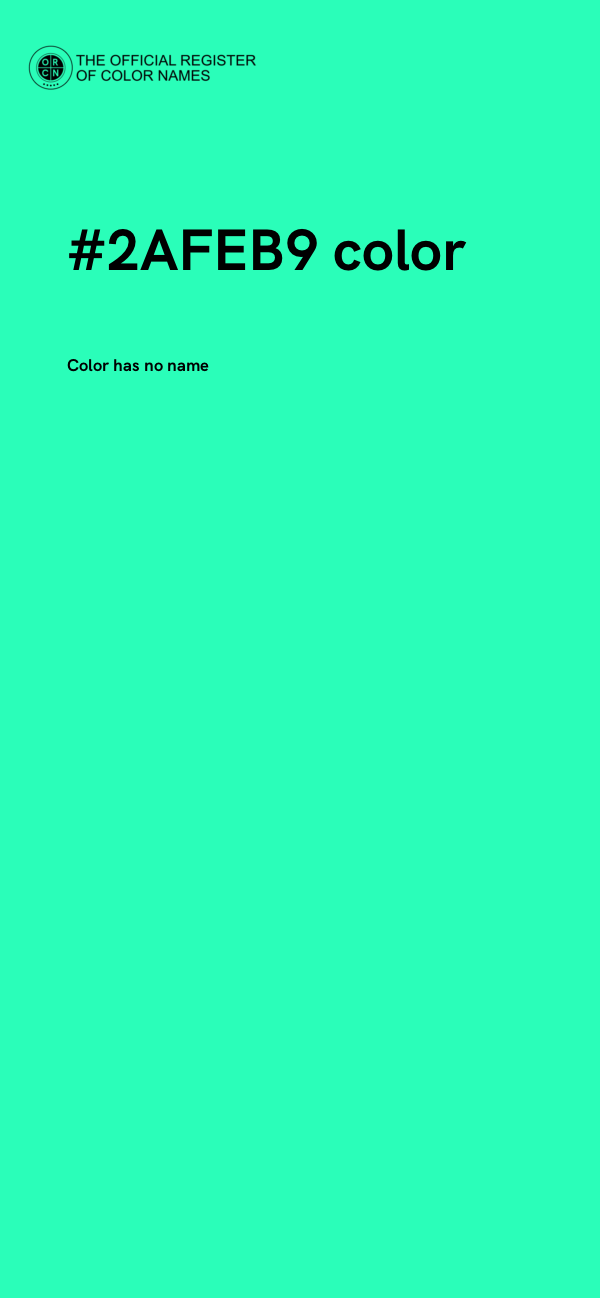 #2AFEB9 color image