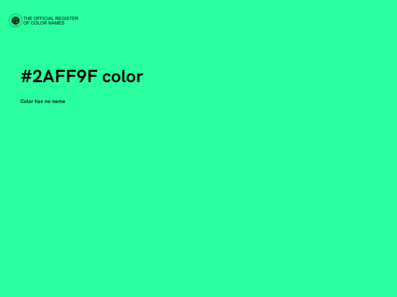 #2AFF9F color image