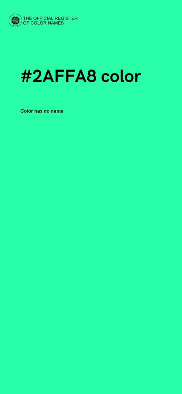 #2AFFA8 color image