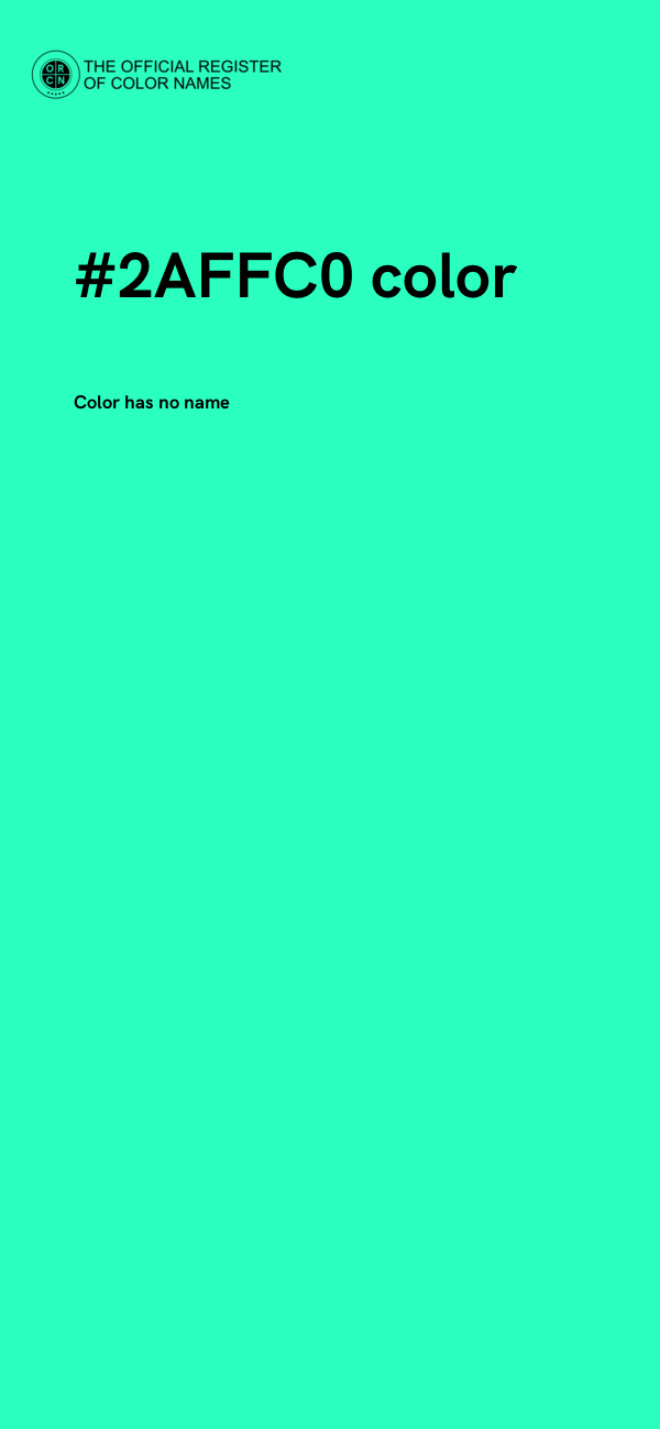 #2AFFC0 color image