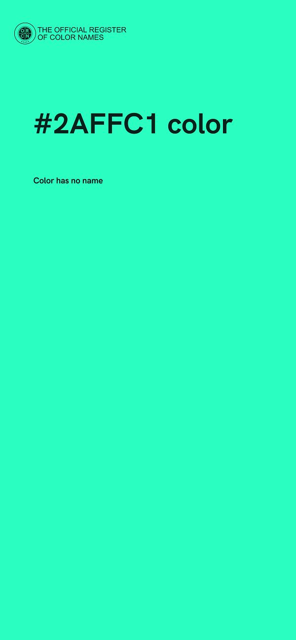 #2AFFC1 color image