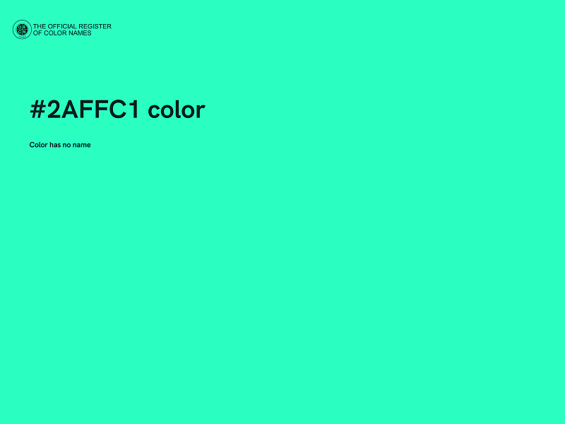 #2AFFC1 color image