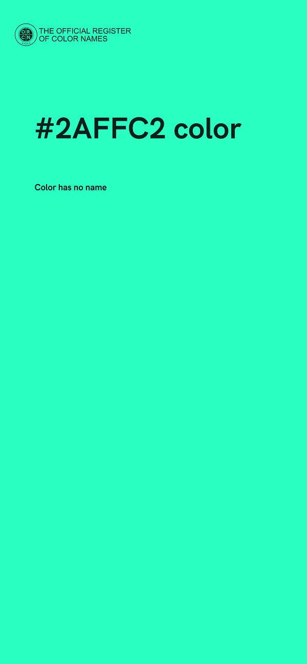 #2AFFC2 color image