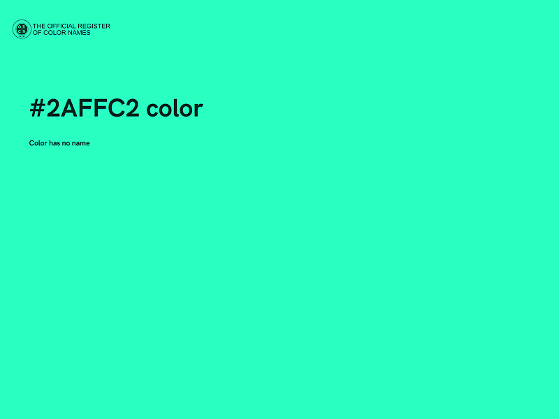 #2AFFC2 color image
