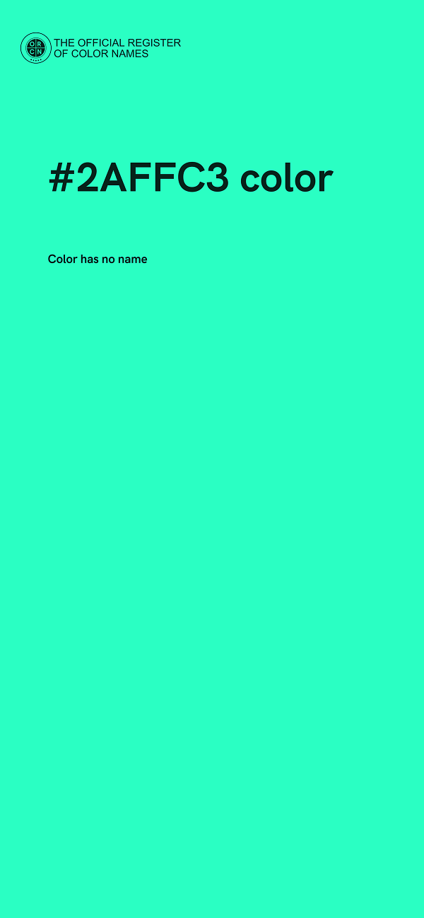 #2AFFC3 color image