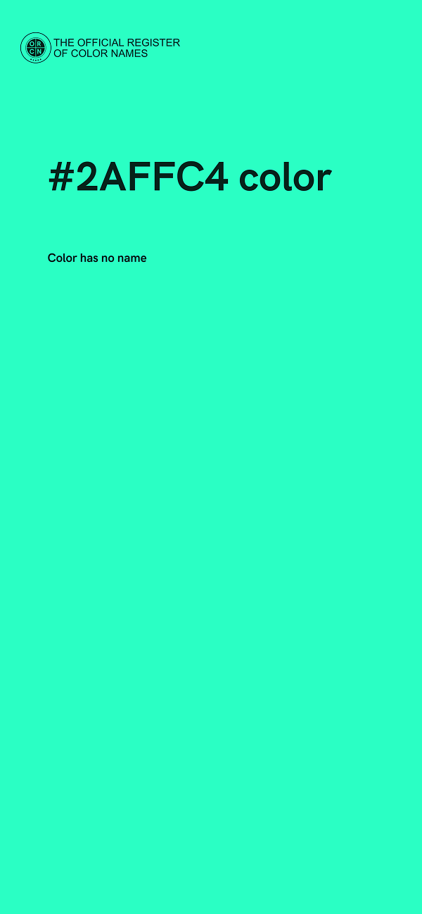 #2AFFC4 color image