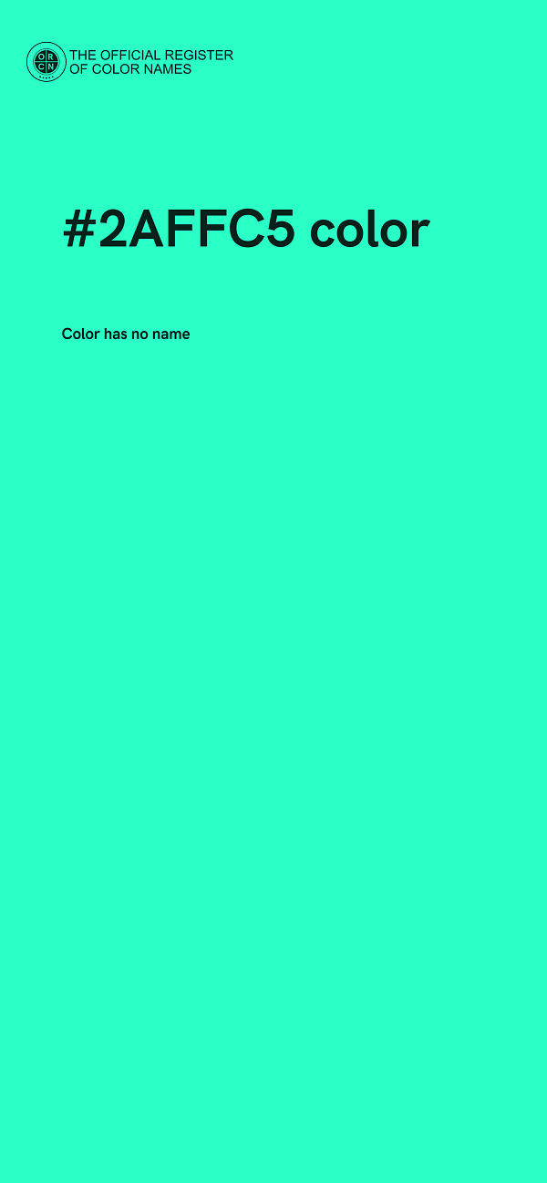 #2AFFC5 color image