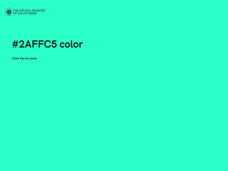 #2AFFC5 color image