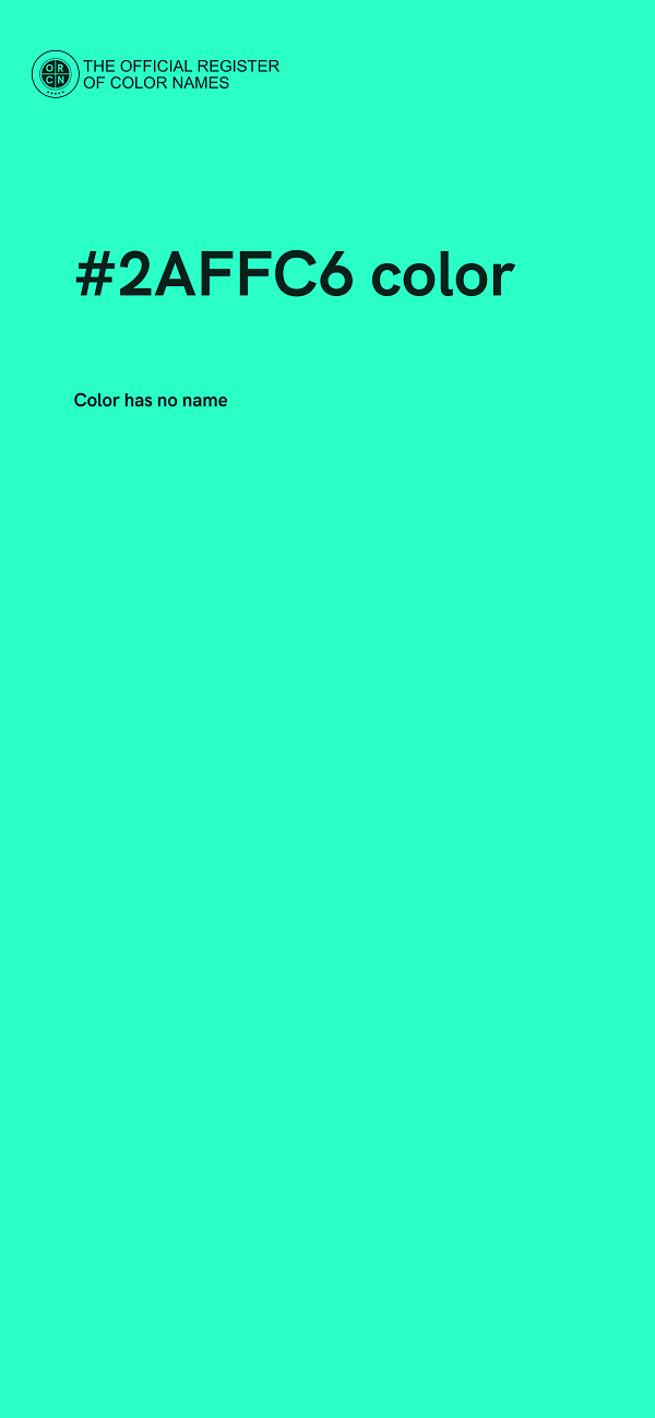 #2AFFC6 color image