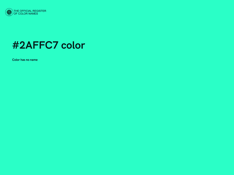 #2AFFC7 color image