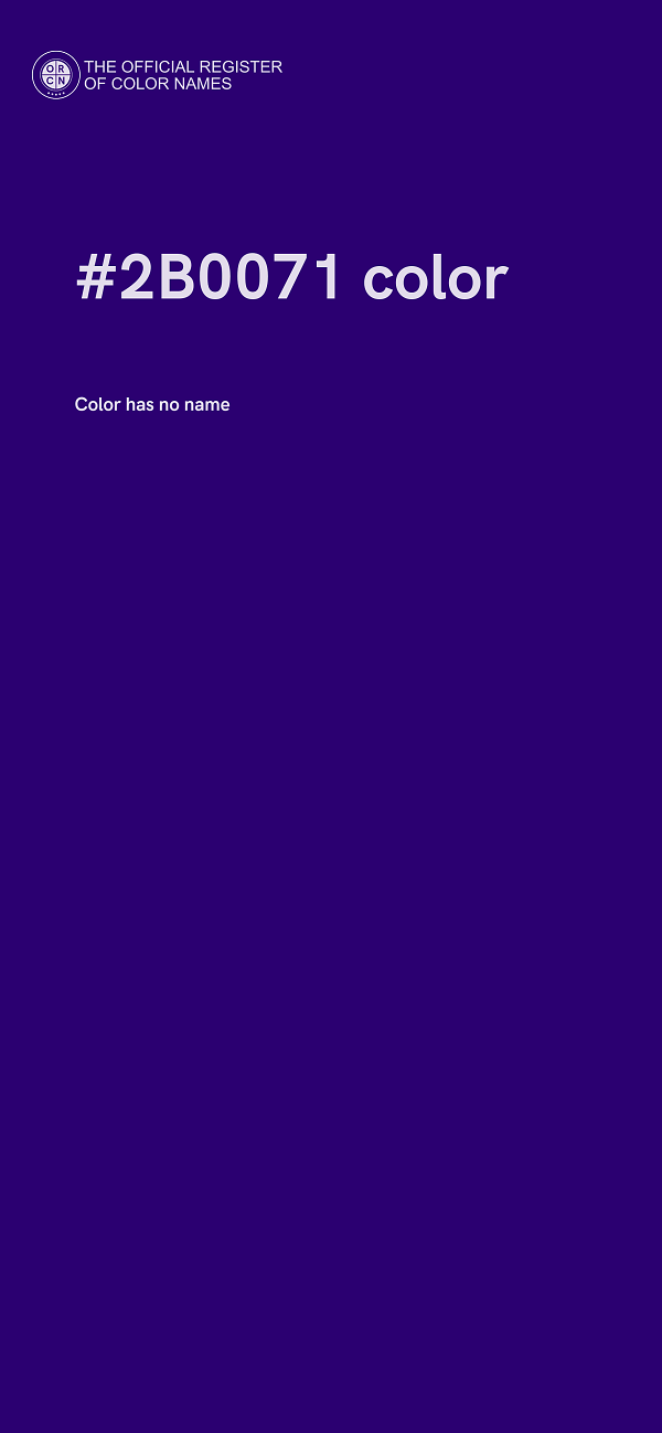 #2B0071 color image