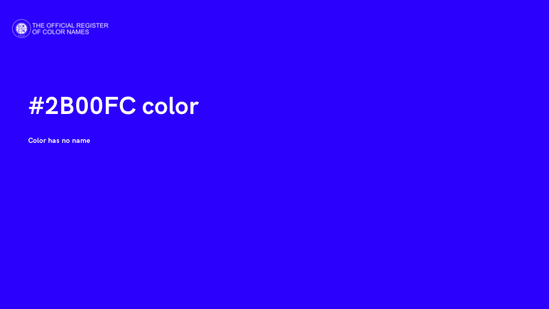 #2B00FC color image