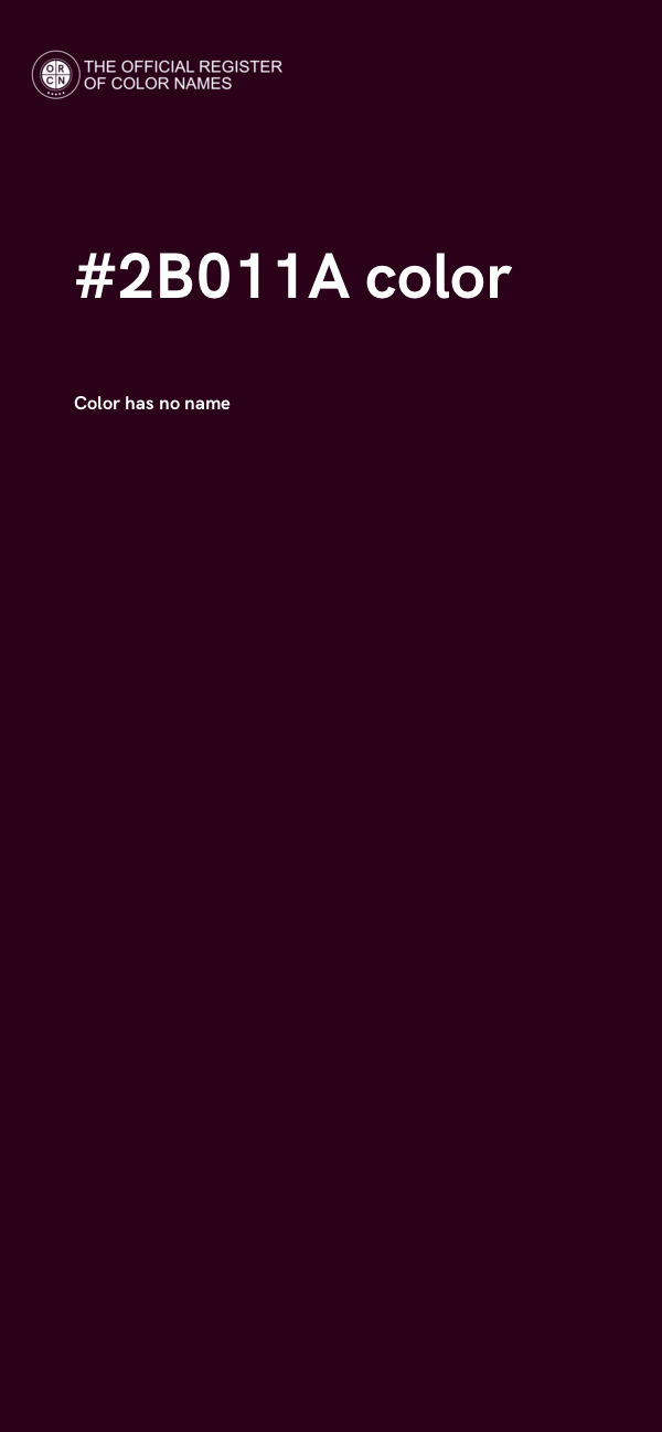 #2B011A color image