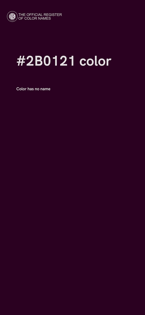 #2B0121 color image