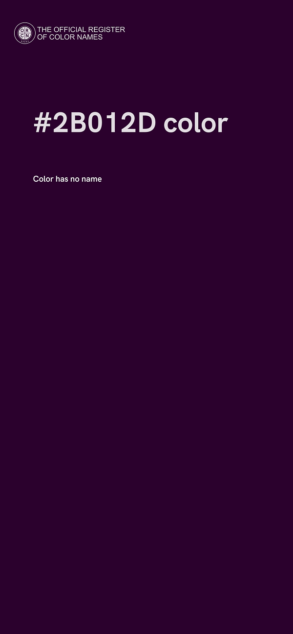 #2B012D color image